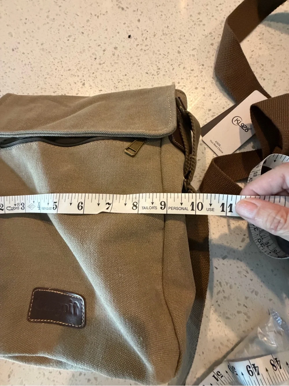 Casual Men's Messenger Bag in Olive Green Canvas